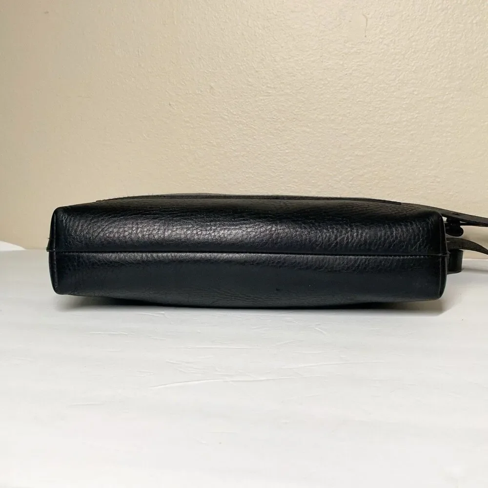 Madewell The Transport Shoulder Crossbody Bag Purse Black Leather NC275 - Picture 8 of 12